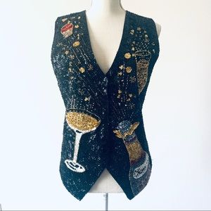 Fashion Fantasy party festive beaded vest Small